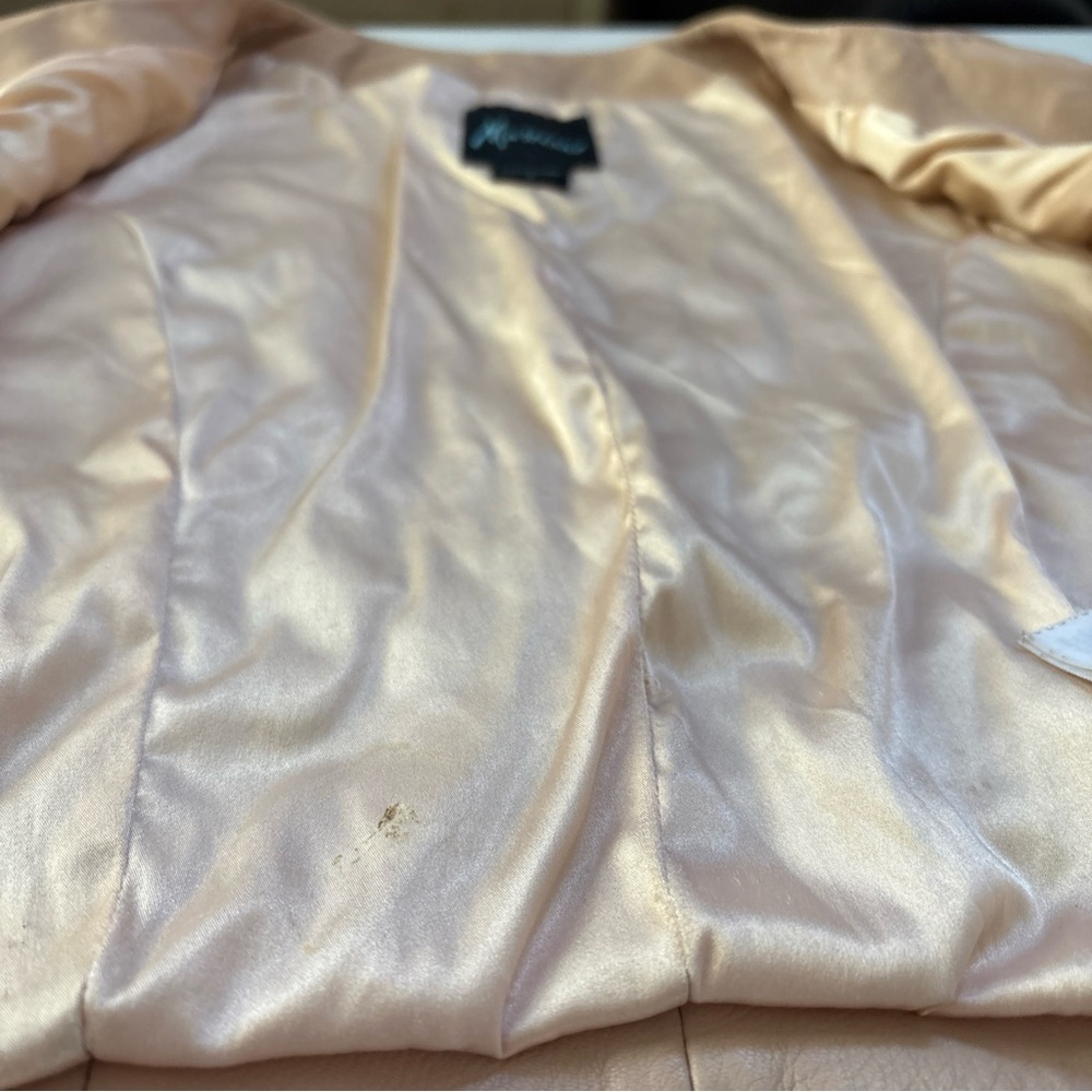 Sz S Marciano Blush Studded Leather women’s Jacket used with defects - Picture 13 of 16